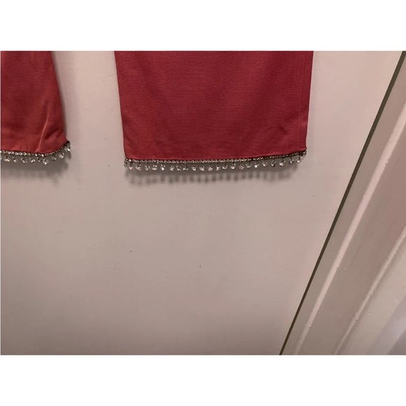 Vintage Trina Turk Pink Pants w/ Rhinestones - size 6 - Picture 3 of 5